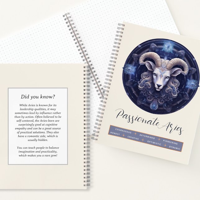 Celestis Fantasy Ram Zodiac Symbol Aries Birthday Notizbuch (Von Creator hochgeladen)