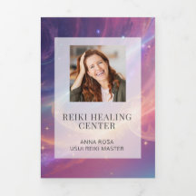 *~* Celestis Foto Logo QR Trifold Broschüre