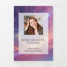 *~* Celestis Foto Logo QR Trifold Broschüre