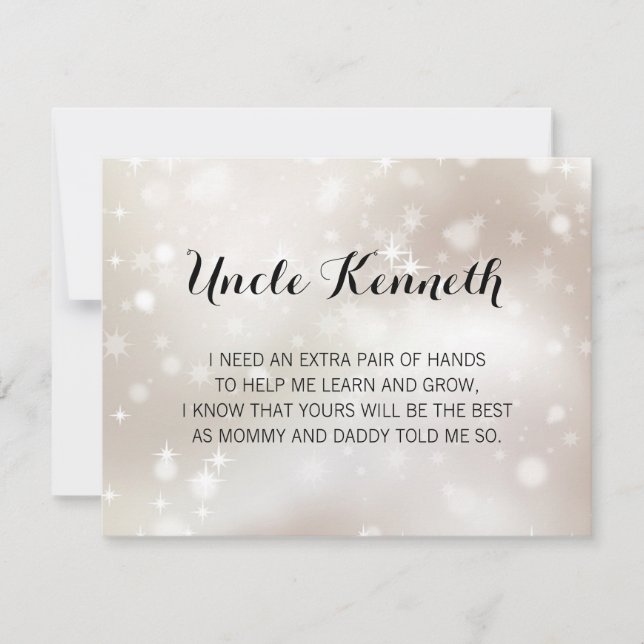 Celestis werden Sie mein Vater-Vorschlag sein Einladung (Vorderseite)