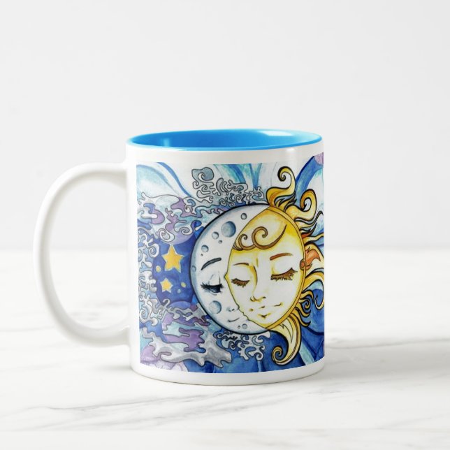 Celestische Liebe 2 Zweifarbige Tasse (Links)