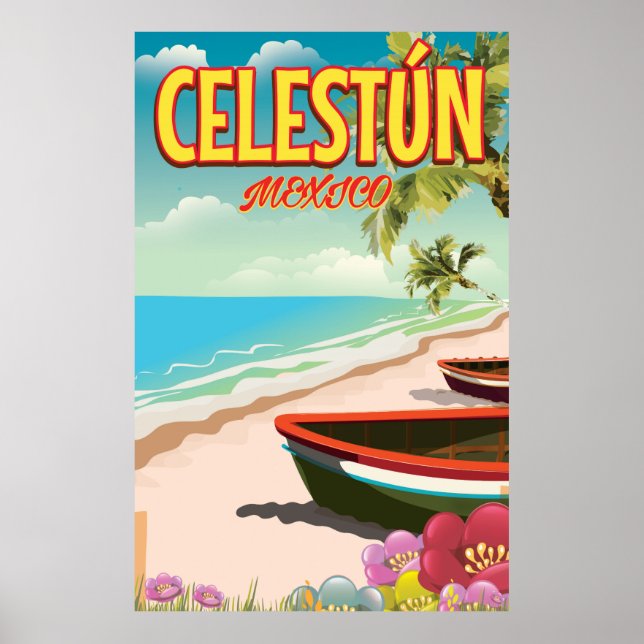 Celestún Mexico Reiseplakat Poster (Vorne)