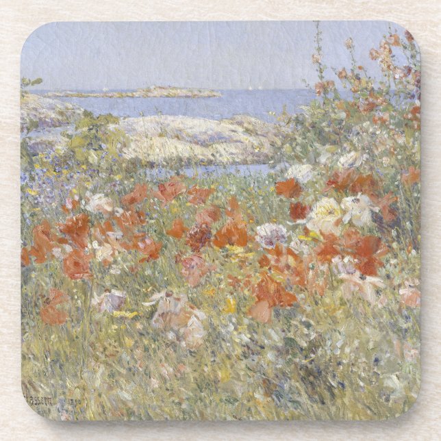 Celia Thaxter's Garden von Frederick Childe Hassam Getränkeuntersetzer (Vorderseite)