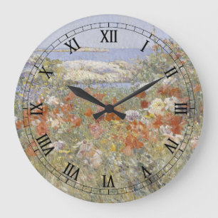 Celia Thaxter's Garden von Frederick Childe Hassam Große Wanduhr