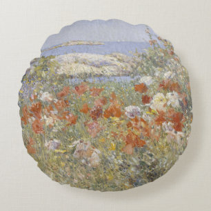 Celia Thaxter's Garden von Frederick Childe Hassam Rundes Kissen