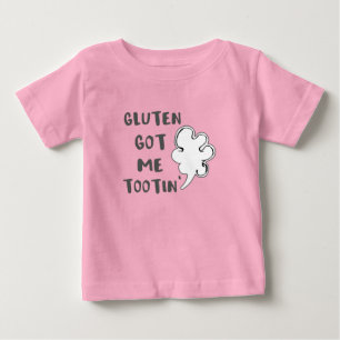 Celiac Awareness Gluten Got Me Tootin Baby T-shirt