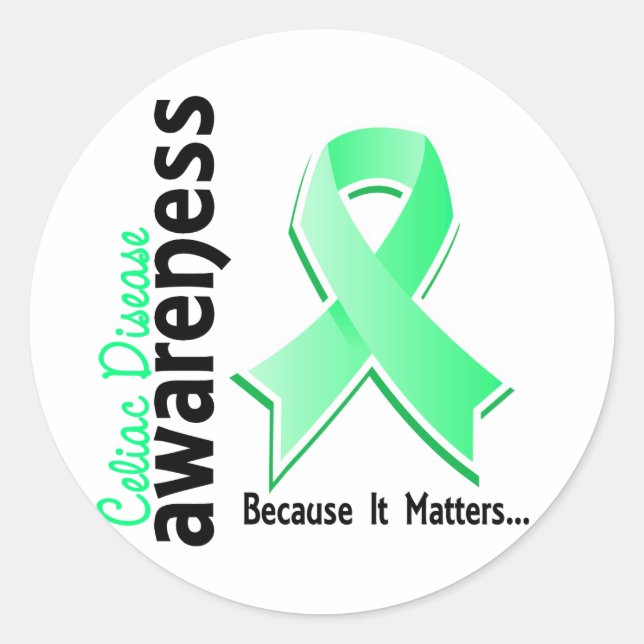 Celiac Disease Awareness 5 Runder Aufkleber (Vorderseite)