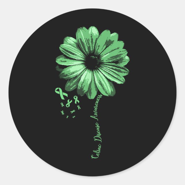 Celiac Disease Awareness Cluten Warrior Hübsch Gif Runder Aufkleber (Vorderseite)