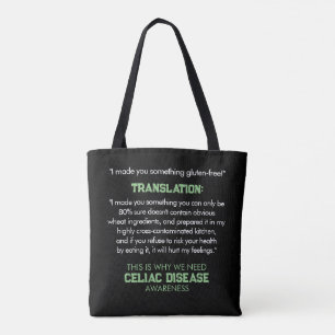 Celiac Disease Awareness Funny Tote Bag
