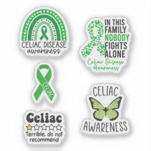 Celiac Disease Awareness Ribbon, Krieger & Kämpfer Aufkleber