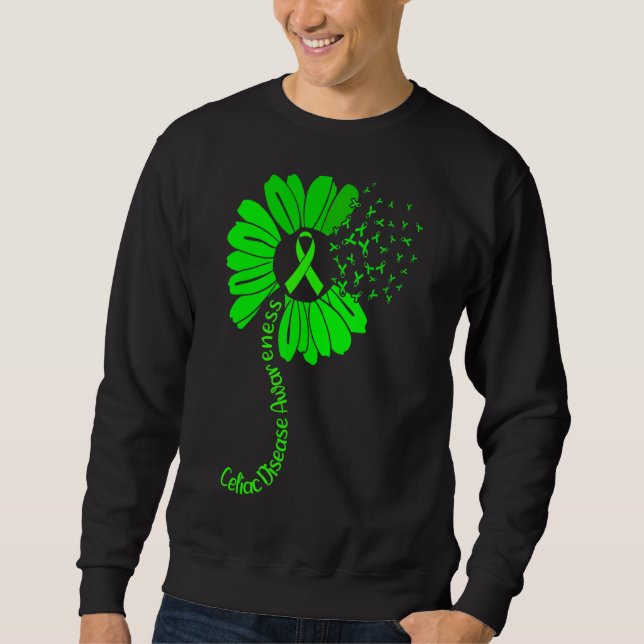 Celiac Disease Awareness Ribbon Sonnenblume Sweatshirt (Vorderseite)