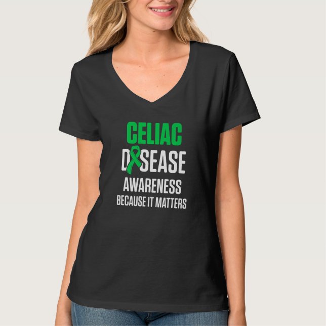 Celiac Disease Awareness Survivor Krieger 5 T-Shirt (Vorderseite)