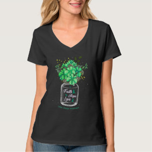 Celiac Disease Faith Liebe Hoffnung Blume Jar Awar T-Shirt