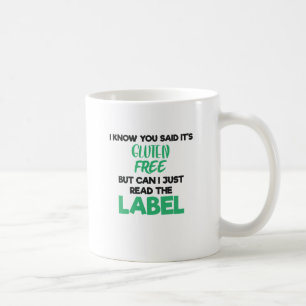 Celiac Disease Gluten Free Lesen Sie das Etikett G Kaffeetasse