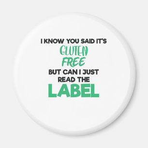 Celiac Disease Gluten Free Lesen Sie das Etikett G Magnet