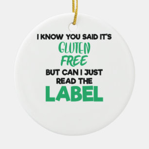 Celiac Disease Glutenfrei Lesen Sie das Etikett Gl Keramik Ornament