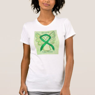 Celiac Disease Green Awareness Ribbon Angel Shirt