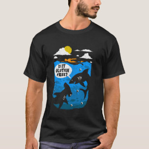 Celiac Disease ist glutenfreies Funny Shark Dairy T-Shirt