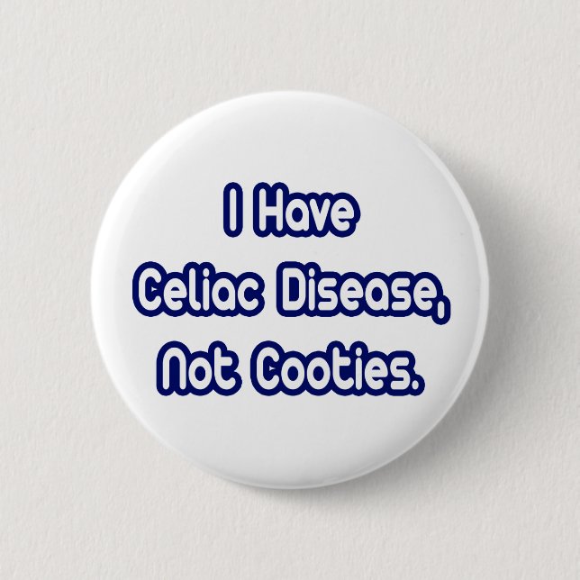 Celiac Disease..Keine Gebühren Button (Vorderseite)