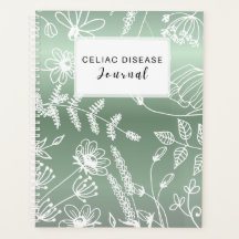 Celiac Disease Monthly Journal - Green Metallic