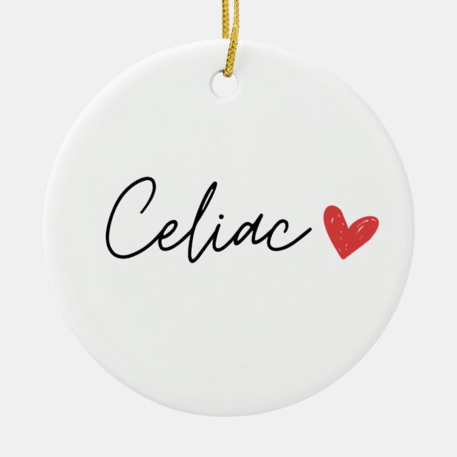 Celiac Heart Keramik Ornament (Vorne)
