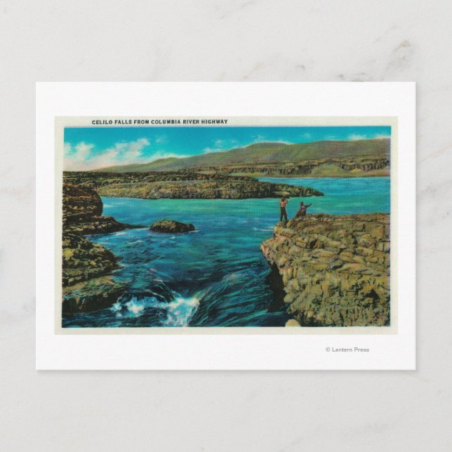 Celilo Falls an der Columbia River Postkarte (Vorderseite)