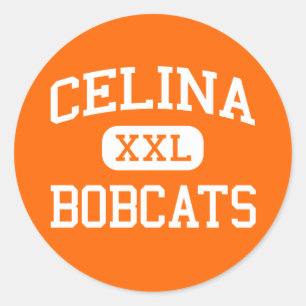 Celina - Rotluchse - Highschool - Celina Texas Runder Aufkleber