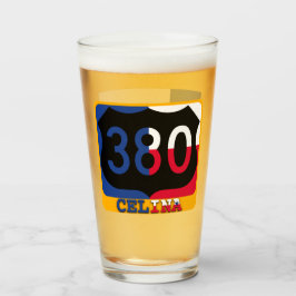 Celina, Texas, & US 380, Pint Glass Glas