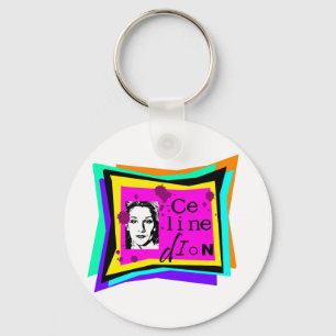 Celine Dion - Pop-Art Schlüsselanhänger