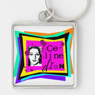 Celine Dion - Pop-Art Schlüsselanhänger