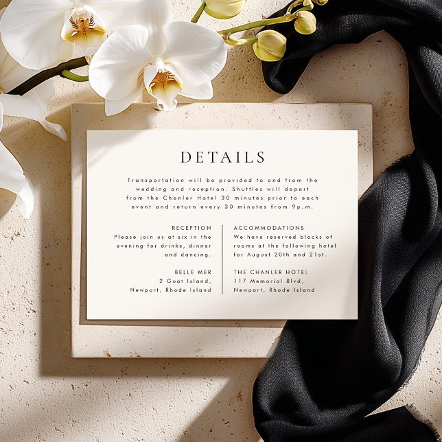 CELINE Minimalist Wedding Details Enclosure Card Einladung (Von Creator hochgeladen)