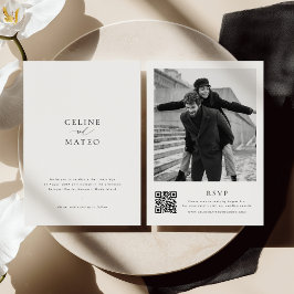 CELINE Minimalistische Hochzeitseinladung mit RSVP Einladung