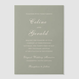 Celine Mute Green Elegant Wedding