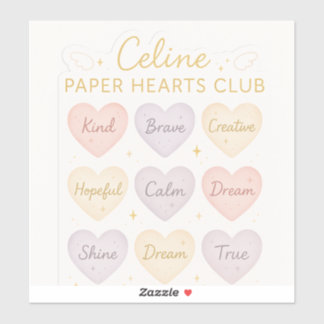 Celine Paper Hearts Club – Mini-Aufkleber 'Freundl Aufkleber