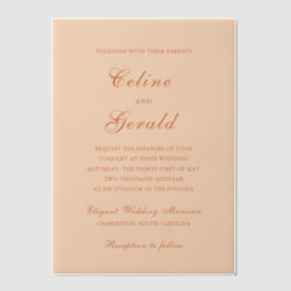 Celine Peach Elegant Wedding
