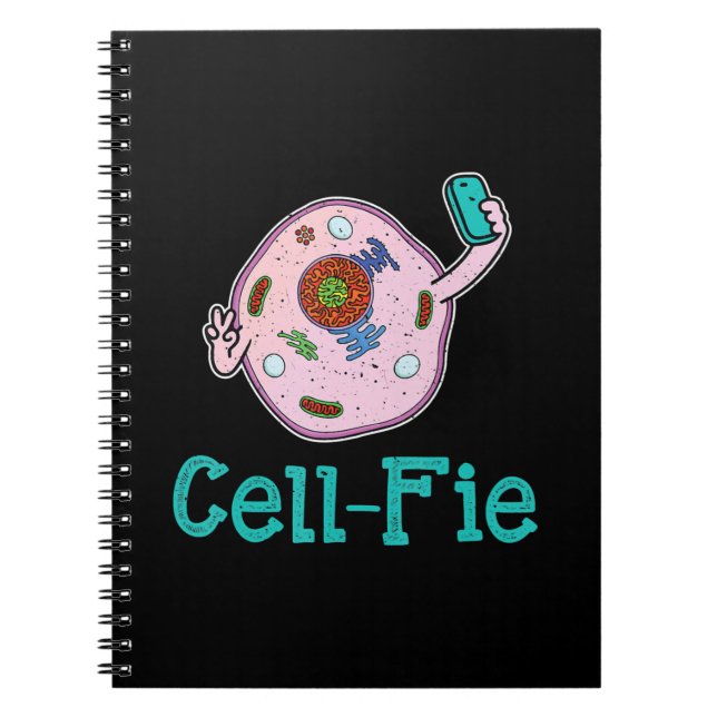 Cell-Fie Funny Biology Science Teacher Pun Gift Notizblock (Vorderseite)