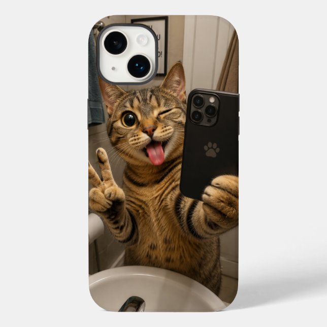 Cell Phone Case Funny Cat v3.45 (Rückseite)