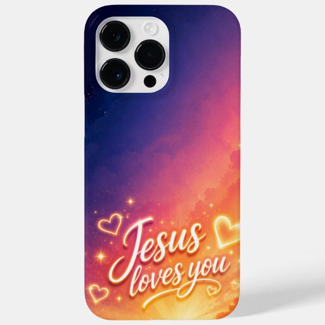 Cell Phone Case Jesus Loves You v3 (Rückseite)