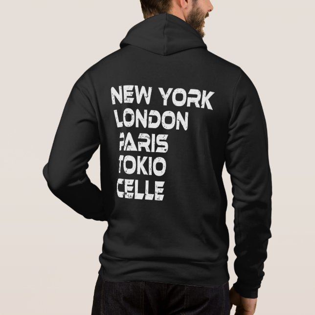Celle New York London Tokio Paris Hoodie (Rückseite)