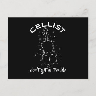 Cellin Cello Cellist Musician String Instrument Postkarte
