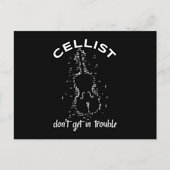 Cellin Cello Cellist Musician String Instrument Postkarte (Vorderseite)