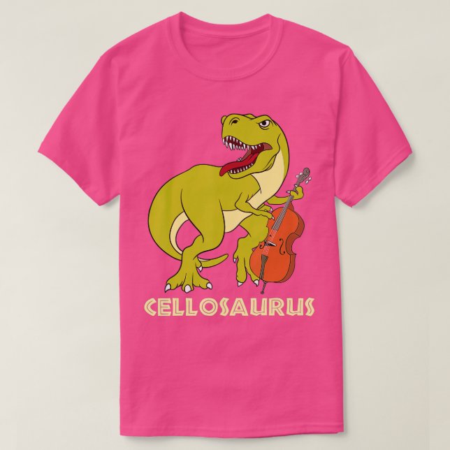 Cellist cello cello musicum cellosaurus T-Shirt (Design vorne)