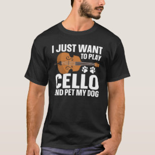 Cellist Cello Player Haustier Mein Hund T-Shirt