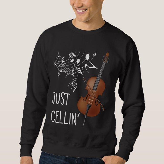 Cellist Cello String Instrument Cellist Spaß violo Sweatshirt (Vorderseite)