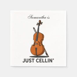 Cellist Gag Paper Serviette
