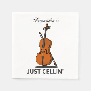 Cellist Gag Paper Serviette