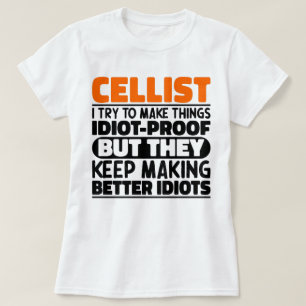 Cellist I versuche, Dinge zu Lustigen Sprüchen Cel T-Shirt