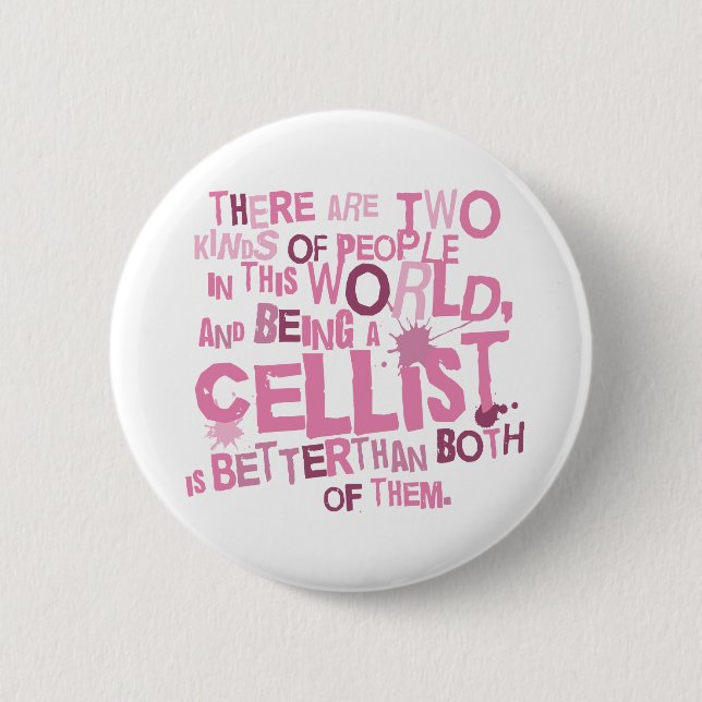 Cellist-(lustiges) Geschenk Button (Vorderseite)