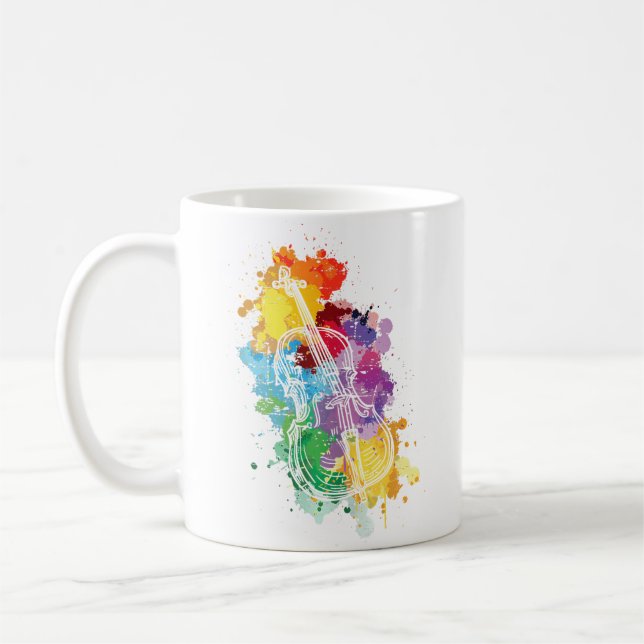 Cellist Musiker Orchester Cello Kaffeetasse (Links)