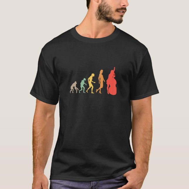 Cellist Retro Evolution Orchestra Musician Cello G T-Shirt (Vorderseite)